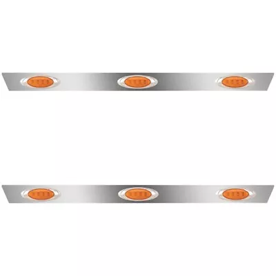 SS Cab Panels W/ 6 P1 Amber/Amber LEDs For Mack Vision Pinnacle SBA • $149