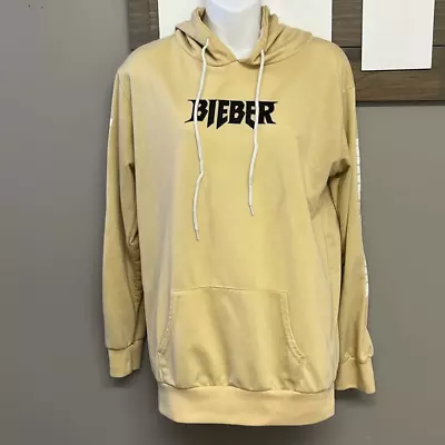 Justin Bieber Tan Purpose World Tour Hoodie With Kangaroo Pocket- Large • $35