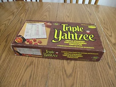 Vintage Triple Yahtzee Dice Game E.S. Lowe 1972 • $8.99