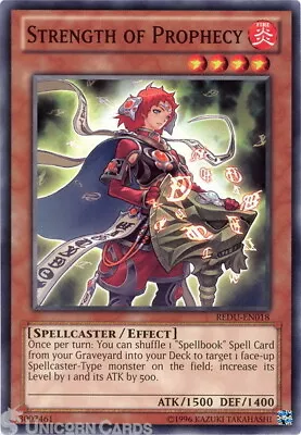 REDU-EN018 Strength Of Prophecy Common UNL Edition Mint YuGiOh Card • £0.99