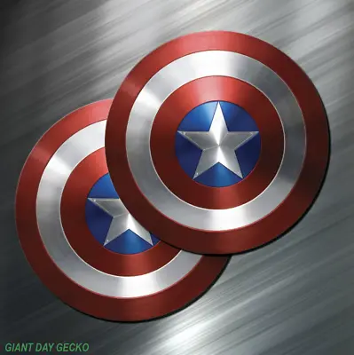 (2) Captain America Car Laptop Wall Sticker Decal Avengers End Game Shield USA • $2.99