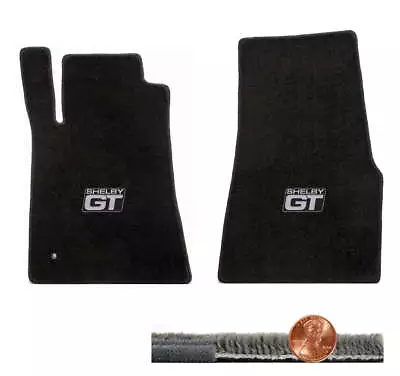 2005-2010 GT-500 Mustang Black 2pc Ultimat Floor Mats - Shelby GT Logo In Silver • $160.99