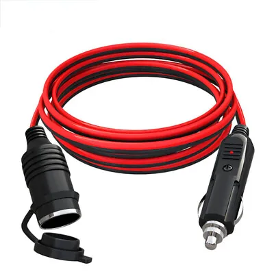 1m Car Cigarette Lighter Socket Extension Cord Cable Adapter Heavy Duty 12V New • £9.59