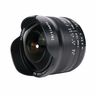 7artisans 7.5mm F2.8 II Ultra Wide-Angle Fisheye Lens For Sony E Fuji XF Nikon Z • £112.80