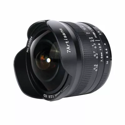 7artisans 7.5mm F2.8 II Ultra Wide-Angle Fisheye Lens For Sony E Fuji XF Nikon Z • £111.60