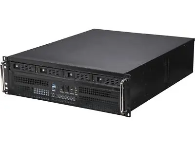 Athena Power RM-3U8G1043 Black SGCC (T=1.2mm) 3U Rackmount Server Case • $580.68