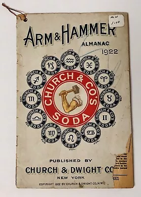 1922 Vintage Arm & Hammer Almanac Baking Soda Advertising Booklet Church Dwight • $12.71