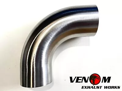 3  INCH 76.2mm 90 Degree Short Leg Mandrel Bend 304 Stainless Steel Exhaust Pipe • $59.95