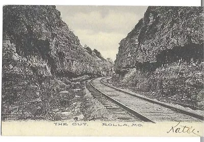 Rolla MO Missouri 1907 Postcard Railroad Cut By Albertype • $3.99