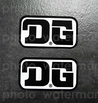 2pc DG Motocross Black/White Stickers Decals Pegatinas Maico Works BMX PICK Size • $5.99