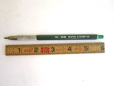 Vintage KEUFFEL & ESSER Italy Mechanical Drafting Leadholder Pencil W/ Green Cap • $24.97