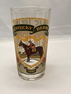 1981 Official Kentucky Derby Mint Julep Glass Horse Racing Churchill Downs • $9.99