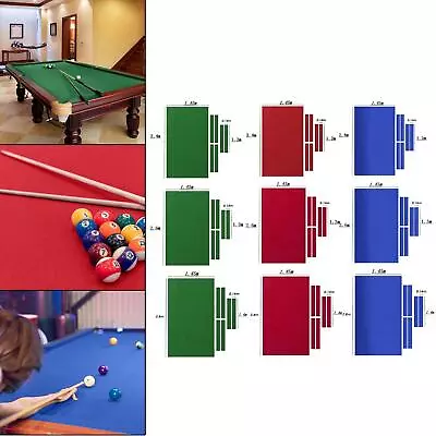Billiard Table Cloth Professional Felt Pool Table With 6 Cloth Strips Indoor • $115.41