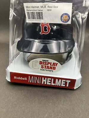 Boston Red Sox Riddell Mini Batting Helmet With Display Stand NIB W/Box Wear • $24