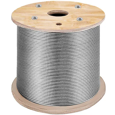 VEVOR T316 Stainless Steel Cable 1/8  1x19 Steel Wire Rope Railing Kit 1000FT • $95.99
