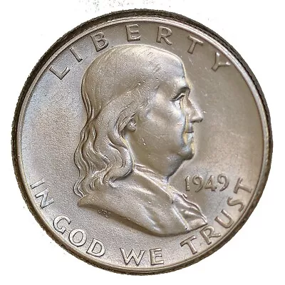 1949 S Franklin Half Dollar - Choice BU / MS / UNC • $65