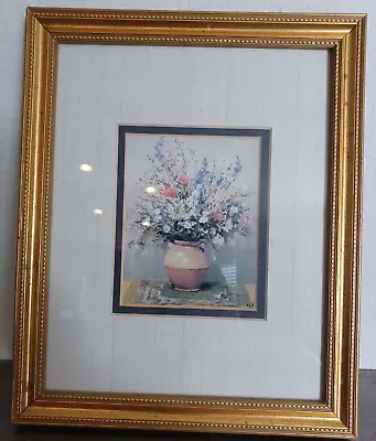 Marcel Dyf Framed Print Of A Vase Of Flowers 11.2 X9.2  • $19.99