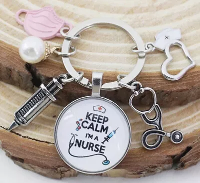£3.99 • Buy Keep Calm I’m A Nurse Keyring Keychain Christmas Gift Present Novelty Nurse
