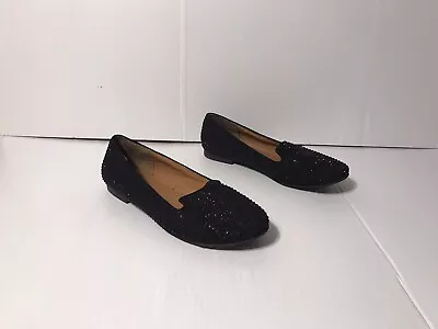 MIA Embellished Beaded Black Round Toe Shoes Flats Women Size 8 M • $18