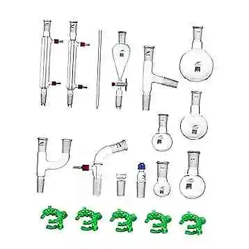  Lab Distillation Apparatus Glass Organic Chemistry Kit 24/40 Laboratory  • $190.79