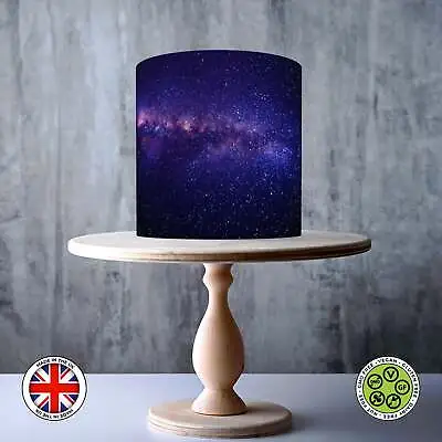 Galaxy Pattern Wrap Around Edible Cake Topper ICING / WAFER • £7.79