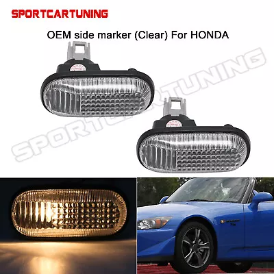 Side Marker Fender Light Lamp Clear For HONDA S2000 S2K Accord Civic Prelude CRX • $19.79