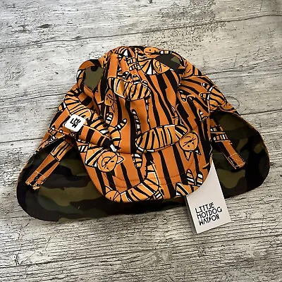 New Little Hot Dog Watson Boys Tiger UPF50+ Insect Repellent Summer Hat 18-36 M • £25