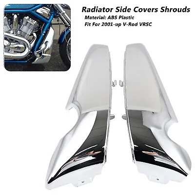 $68.98 • Buy Chrome ABS Plastic Radiator Side Covers Shrouds Fit For Harley V-Rod 2001-Later
