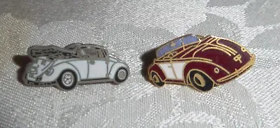 Vintage Lot Of 2 VW Beetle Convertible Pins • $18.99