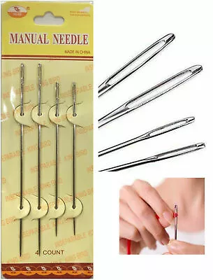 Wool Darning Needles Pack Of 4 - Size 10-12 For Darning/kniting Mending & Repair • £5.22