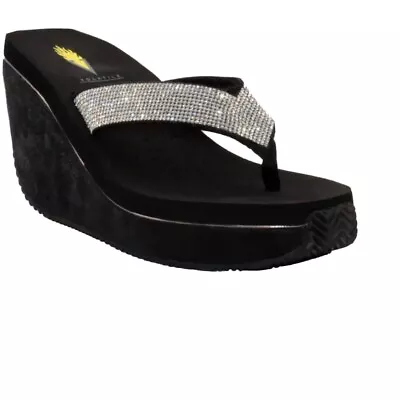 Volatile Blk Rhinestone  Wedge Size 6 • $40