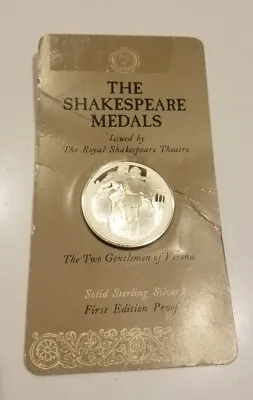 The Shakespeare Medals  Two Gentlemen Of Verona  Sterling By Royal Shakespeare  • $29.99