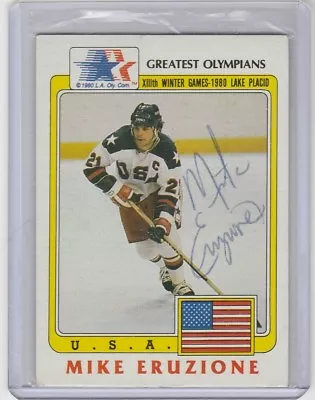 1983 Topps #36 Greatest Olympians Auto Mike Eruzione 1980 Gold Miracle On Ice • $34.99