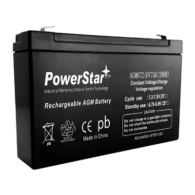POWERSTARÃÂ® Replacement UPG 6 Volt 7 Ah - Sealed Lead Acid Battery • $21.32