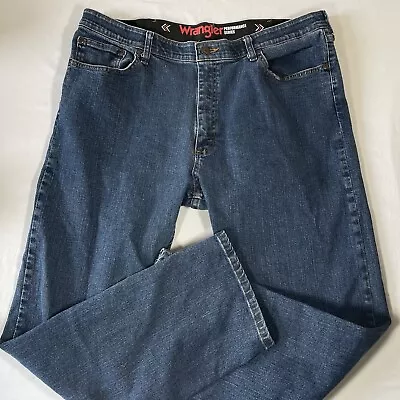 Wrangler Performance Series Jeans Men’s Blue Jean Size 38x30 Stretch Waistband • $16.99