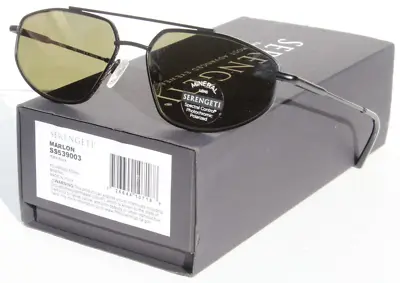 SERENGETI Marlon POLARIZED Sunglasses Matte Black/555nm Gray NEW SS539003 Italy • $159.95