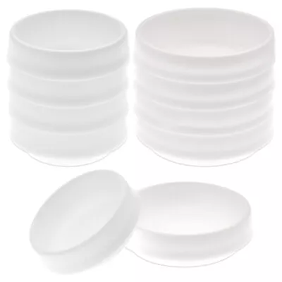 White Castor Cups Carpet Floor Protector Furniture Chair Sofa Leg Feet Wheel Cap • £2.74