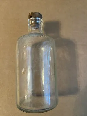 Mrs Stewart's Bluing Clear Glass Bottle With Cork Vintage Cleaning Product • $12.99
