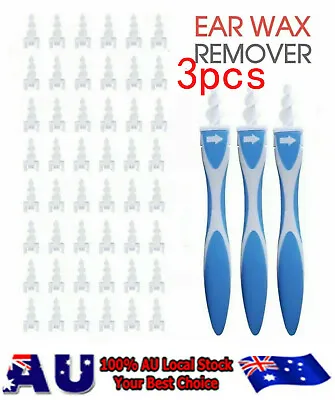 3X Ear Wax Removal Remover Tool Ear Cleaner Q-Grips Pick Swab Handle 48 Tips AU • $13.96