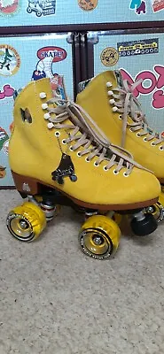 New! Moxi Lolly Roller Skates Pineapple Yellow Size 6  Fits Women's Size 7-7.5 • $369