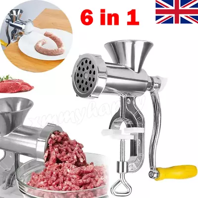 Manual Meat Grinder Mincer Stuffer Hand Sausage Sauce Maker Machine  Filler Tool • £10.98