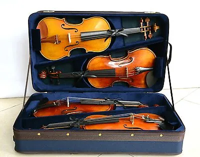 Wooden Violin Case For 4 Piece Violins VT-095 • $259