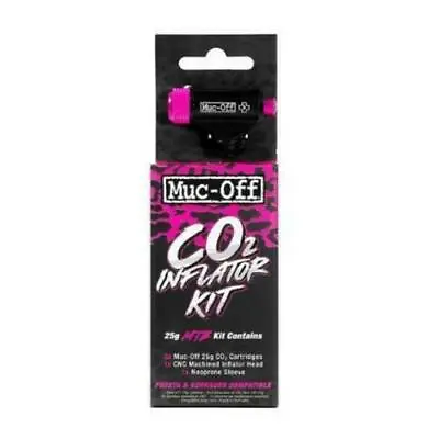 Muc-Off CO2 MTB / Road Inflator Kit - 25g - Presta / Schrader Black (Not 16g) • £21.50