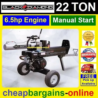 22Ton HYDRAULIC LOG SPLITTER 22 Ton WOOD SPLITTER 6.5hp PETROL ENGINE H/DUTY RAM • $1406.99