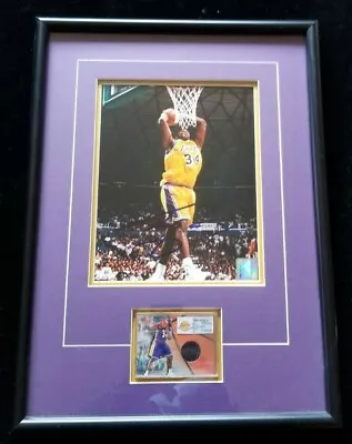 SHAQUILLE O'NEAL NBA Professional Framed Matted 8x10 Photo Game-Used Shoe AUTO • $119.99