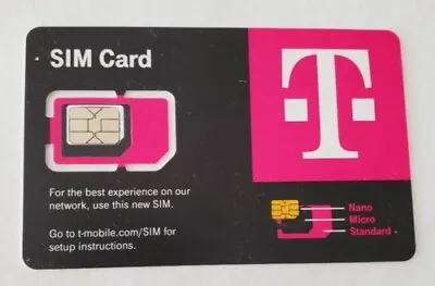 NEW TMobile 3in1 NANO Sim Card 4G 5G LTE.  REPLACEMENT SIM. T-Mobile IPHONE SIM • $6.95