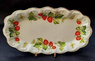 Rare Bone China Queens/rosina China Virginia Strawberry Oblong Tray/dish • £25