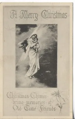 Used Vtg Christmas Card Apx 3.5x5.5 Xmas Chimes Bring Memories Ephemera • $2