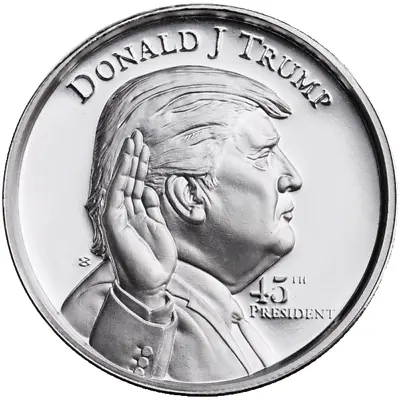 Donald Trump - 45th President 2 Oz .999 Fine Silver High Relief Round • $68.24