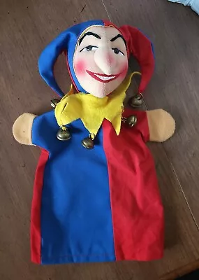 Jester Clown Hand Puppet Bells Vintage? RARE • $12.99